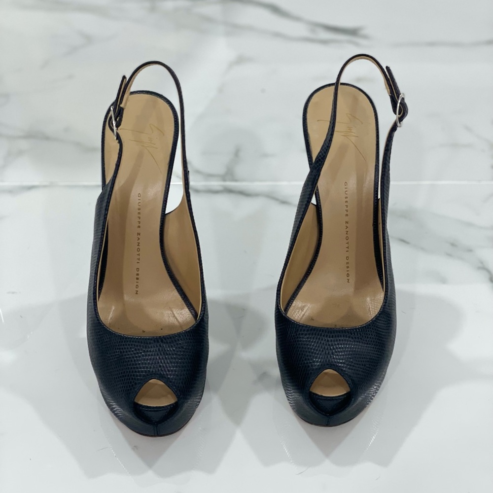 Giuseppe Zanotti Design Black Snake Leather